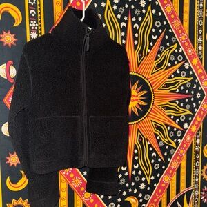 Black Fleece Zip-Up Jacket